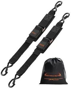 Retractable Ratchet Straps Tie-Down Kit, 2 In By 2 Ft, For Boat And Watercraft, Heavy-Duty Cargo Lashing Straps, Marine Trailer Equipment, 2 Pack, Quick-Release Buckles, Durable Webbing, Weather-Resistant