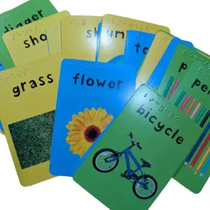 Braille First Words Matching Card Game - Animal Memory Game with Braille for Blind & Visually Impaired Players - 24 Adorable Pairs - Easy for Little Hands - Inclusive Family Fun