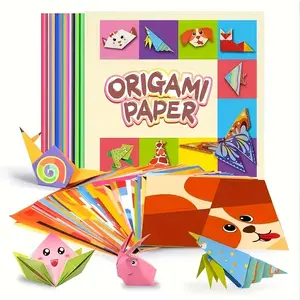 Colorful Origami Set, Art Supplies, DIY Craft Kit, Includes 54 Double-Sided Papers & Instruction Manual, Perfect for DIY Art & Craft Projects, Ideal Gift for Kids
