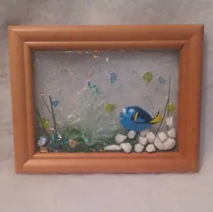 Epoxy resin frame sea life 5x7