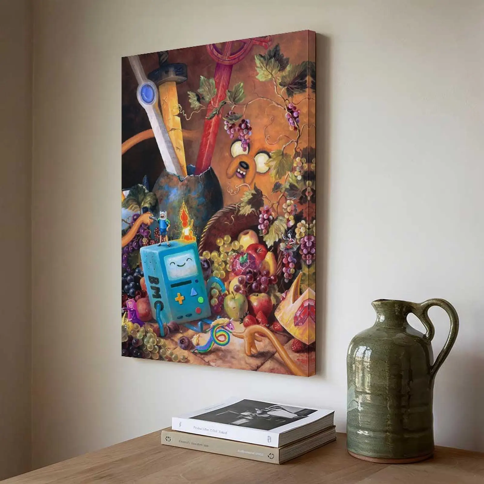 My Art Is A Weapon" Poster - Adventure Time Painted Suitable For Home Wall Art, Room Aesthetics, Decorative Canvas Prints