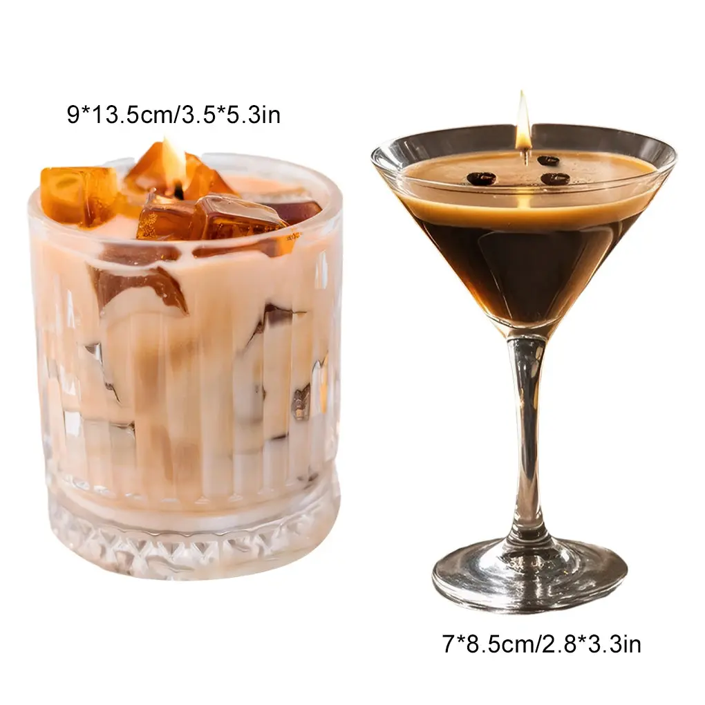 Handmade Aromatic Natural Soy Candle Coffee Martini Candle Gift Decorative For Gentle Atmosphere Unique And Decorative Designs