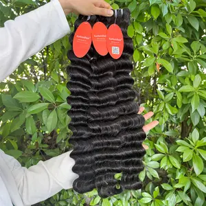 Karlami Human Hair Loose Deep Wave Bundles With Closure Body Wave Human Hair 100% Virgin Hair Straight Hair Deep Curly Hair Bundles Burmese Curly