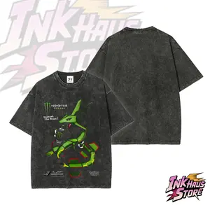 Anime Monster Energy -- Short Sleeve Cotton Unisex Retro Wash Tee