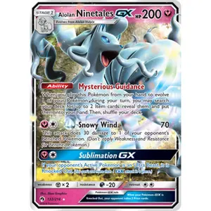 Pokemon TCG Alolan Ninetales GX Lost Thunder Near Mint Trading Card Single