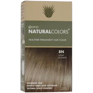 8N Natural Light Blonde Heat Activated Hair Dye With Organic Ingredients 120 mL / 4 fl. oz.