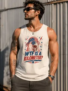 WTF Is A Kilometer Tank Top, Funny Patriotic Tank, America Eagle Tank Top, 4th Of July Shirt, USA Freedom Tank