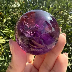 Top quality Chevron Amethyst Sphere,Amethyst Crystal Ball, Davis Effect,A73