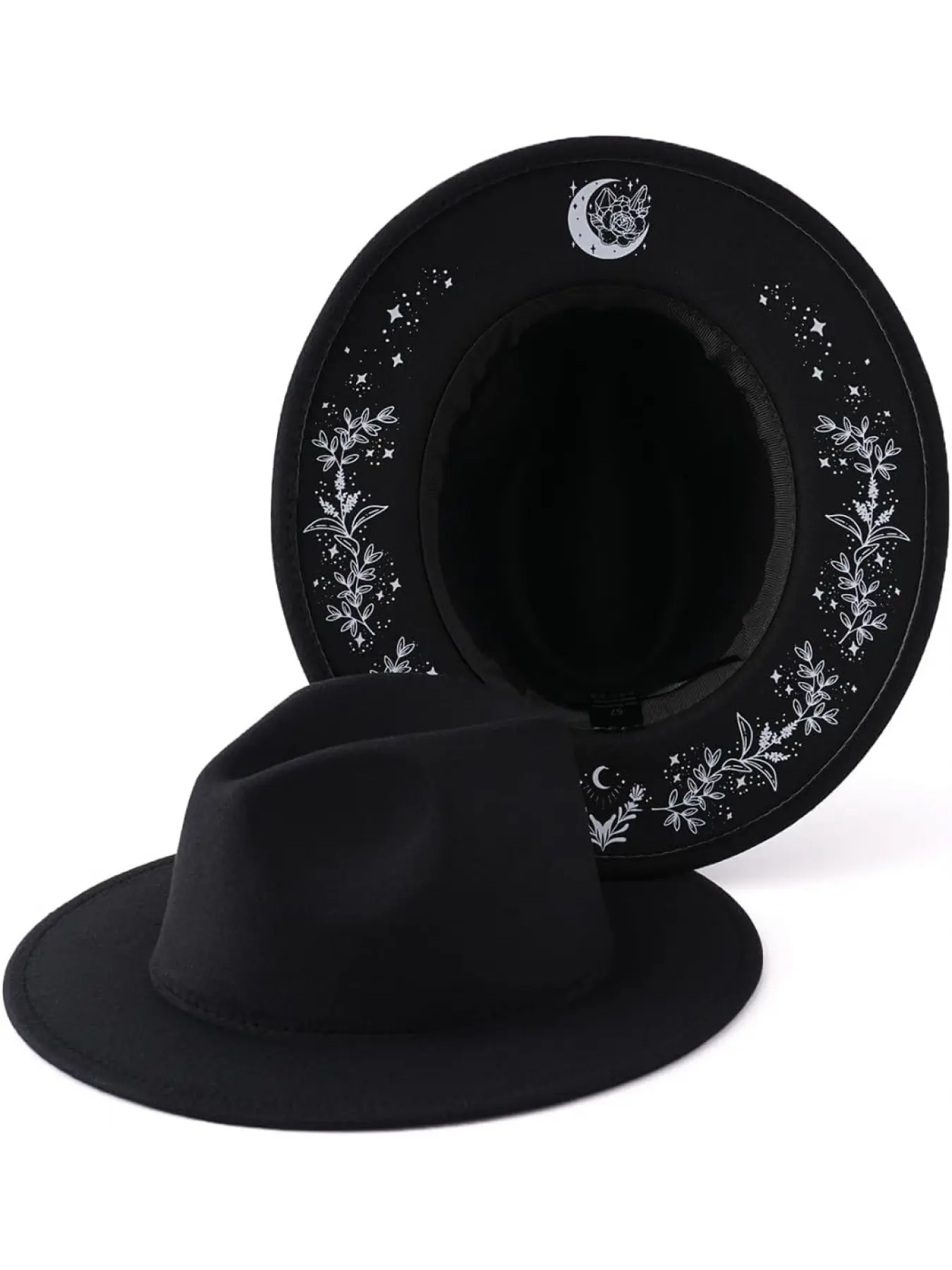 Fedoras for Women Felt Fedora Flat Brim Hats Unisex Gothic Creative Vintage Fashion Casual Trendy High Quality Hat Dress Up Hat