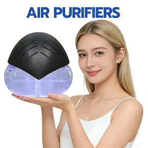Air Purifier with 7 Color LED Lights - Essential Oil Diffuser & Air Washer for Freshening Rooms, Eliminating Smoke and Pet Odors