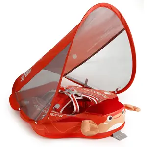 Heccei FoamCore Deluxe Safety Crab Baby Float for 3M-2Y I UPF 50+ Removable Canopy （1 Pack）