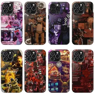 Five Nights at Freddy's Tough Phone Case, Horror Game Aesthetic, Shockproof Heavy Duty Drop Protection Protective Cover for iPhone 11 12 13 14 15 16 17 Pro Max Plus