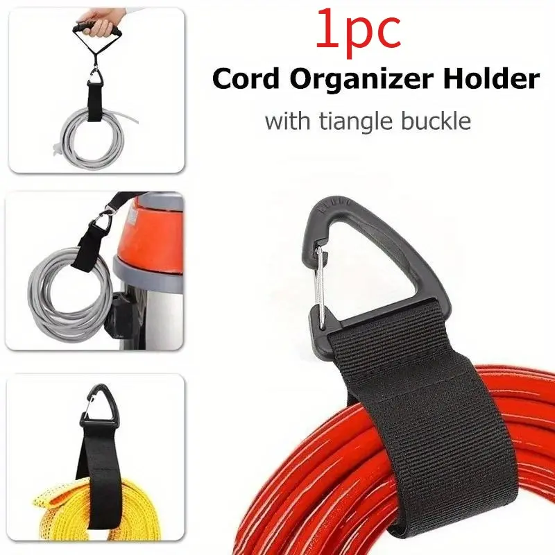 Cord Organizer Holder with Triangle Buckle Wire Manager Power Cord Management Nylon Heavy Cord Storage Straps for Cables Hoses