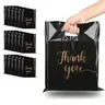100pcs Premium Medium-thick - Durable & Stylish Flat Mouth Design, Hand-held for Clothing, Perfect Packaging Solution, Reusable Retail Shopping Tote Bags,Ideal for Thank You Presents, Christmas, Parties, Stores, And Boutiques, Goodie Bag