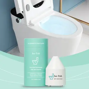 Toilet cleaner, automatically releases cleaning foam when placed in the tank, freshens and removes odors