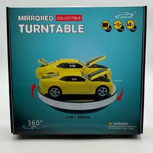 Rotary Display Stand - 10” Mirrored Turntable - Battery Operated & USB Powered