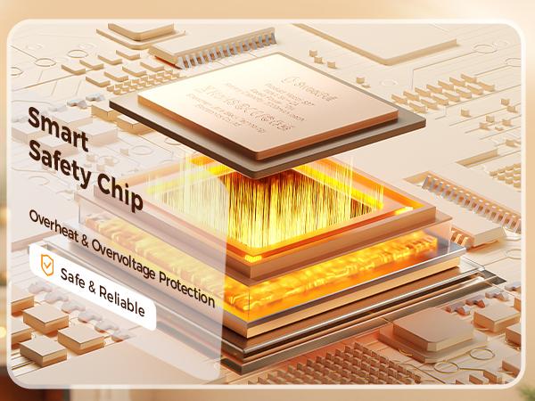 Smart safety chip and temperature protection feature illustration