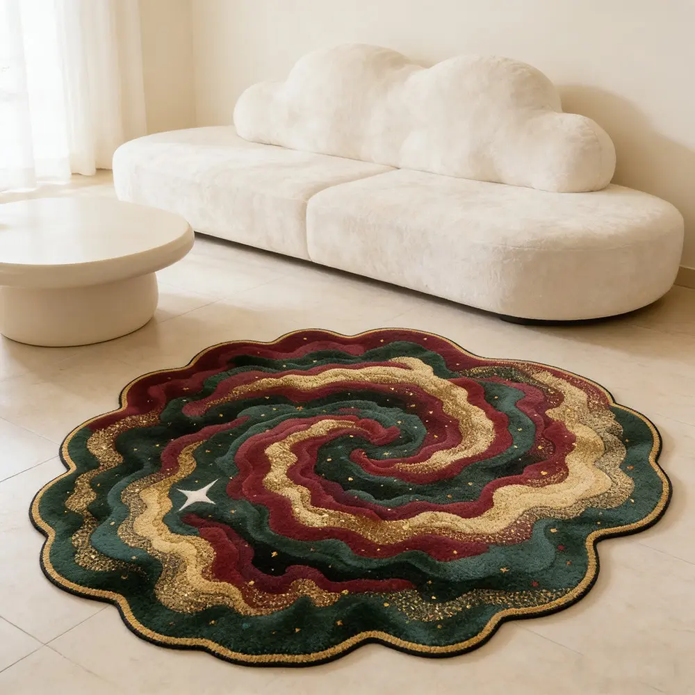 Unique Artistic Universe Nebula Design Carpet, Vintage Luxury Fashion, Washable Plush Decorative Rug for Living Room Bedroom, Abstract Rugs
