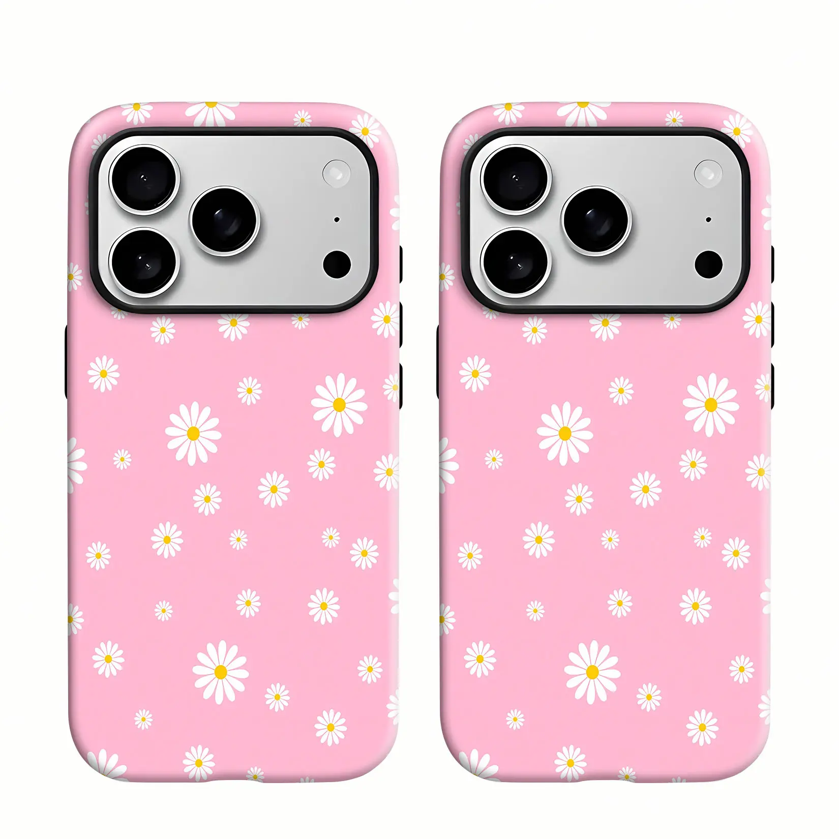 Daisy Flower Pattern Phone Case — Compatible with Samsung S26/S25/S24/S23/S22/S21 and iPhone 17/16/15/14/13/12/11 Phone Cases. Stylish, drop-resistant, and fade-resistant. Perfect gift for loved ones.