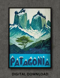 Patagonia Print, Patagonia Wall Art, Patagonia Poster, Patagonia Photo, Patagonia Poster Print, Patagonia Wall Decor, hiking, trekking, explore