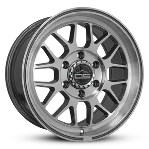 Overland Sector Hyperdrive Flow Formed 17x8.5 +25 6x139.7 106.1mm Gloss Gun Metal/Machined Face