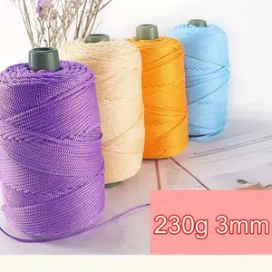 1pc 220g 200m 8661in Crocheting Light Weight Rope Polypropylene Cool Hollow Yarn - For Summer Sun Hat, Hand Knitting, Bag, Hat, Cushion - Suitable for Beginners & Experienced Crafters - Perfect Gift for Knitting Enthusiasts