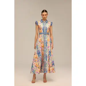 BellaBarnett Naida Floral Printed Sleeveless Maxi Dress