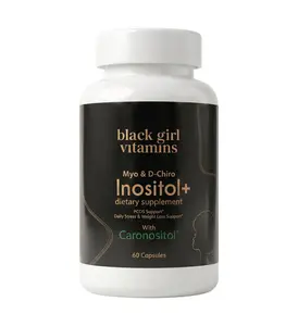 HOT 2026 !! Black Girl Vitamins Inositol Supplement, 2000mg Myo + 50mg D-Chiro, Vegan Capsules to Support Hormone Balance, Healthy Ovarian & Menstrual Wellness, 60 Count