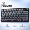 AULA F75 MAX Rechargeable 2.4G Tri-Mode Cordless 75% Gasket Illuminated Mechanical Keyboard - RGB Lighting, TFT Screen, Knob, Hot-Swappable Keys, Side-Printed PBT Keycaps, Gaming Accessories, PC Accessories