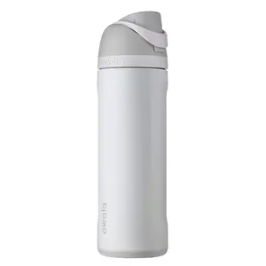 Owala FreeSip Insulated Stainless Steel Water Bottle with Straw for Sports, Travel, and School BPA-Free Sports Water Bottle, 24 oz, Shy Marshmallow