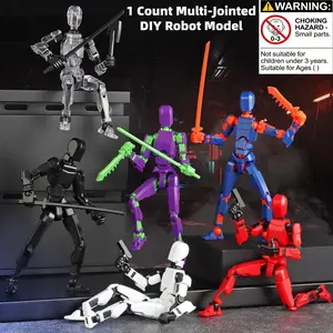 Titan Action Figure Set, Multi-Jointed Robot Model, Dynamic Pose, Detailed Design, Perfect for Collection and Desktop Decoration