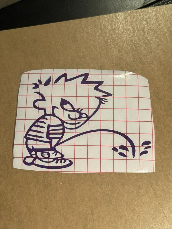 Calvin  peeing Decals for Windshield Windows Vehicles Walls Easy Application Weather Resistant Stickers for Any Surface