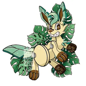 Pool Toy Leafeon Regular or Shiny Vinyl Sticker