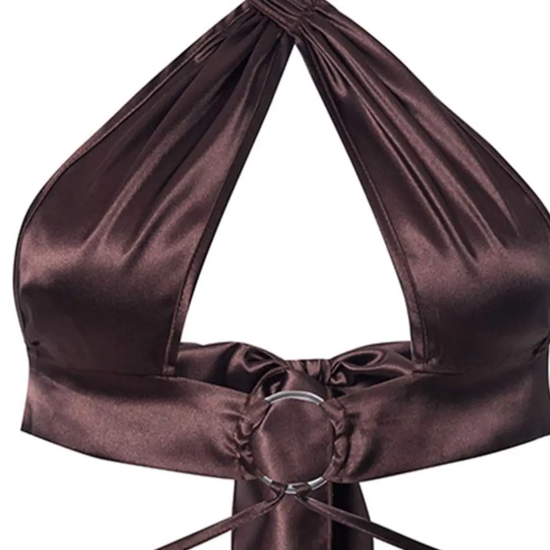 Women’s criscross cut out vest sexy sleeveless halter wrap top