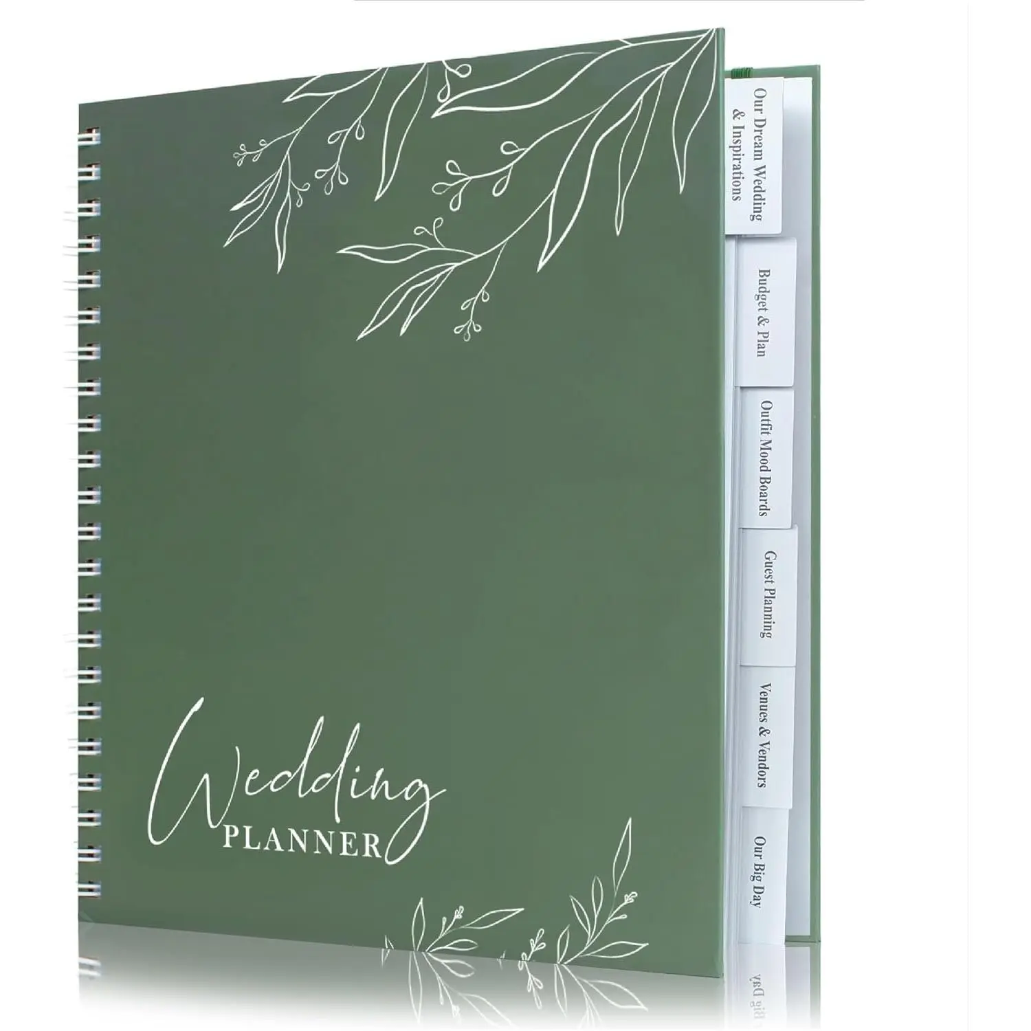 Wedding Planner for Bride,Wedding Planning Book and Organizer,Wedding Binder Book with Pockets, Engagement Gifts for Newly Enaged Couples (Sage Green)