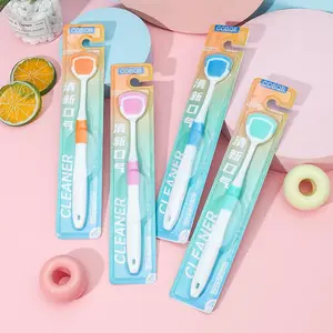 Tongue Cleaner Scraper Brush for Adults - Portable Oral Care Tool - Various Styles Available - Effective Bad Breath Removal - Soft Bristles Daily Cleansing