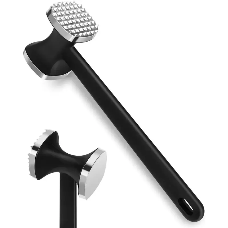 Dual Side Meat Hammer 25cm, Stainless Steel Tenderizer for Tough Meat, Kitchen Mallet for Beef Steak, Kitchen Tools and Gadgets