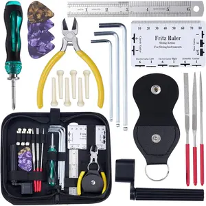 11Pcs Guitar Tool Kit, Guitar Repair Kit, Guitar Maintenance Kit, Guitar String Winder, Hex Wrenches, String Clipper for Acoustic Guitar Guitar Ukulele Bass