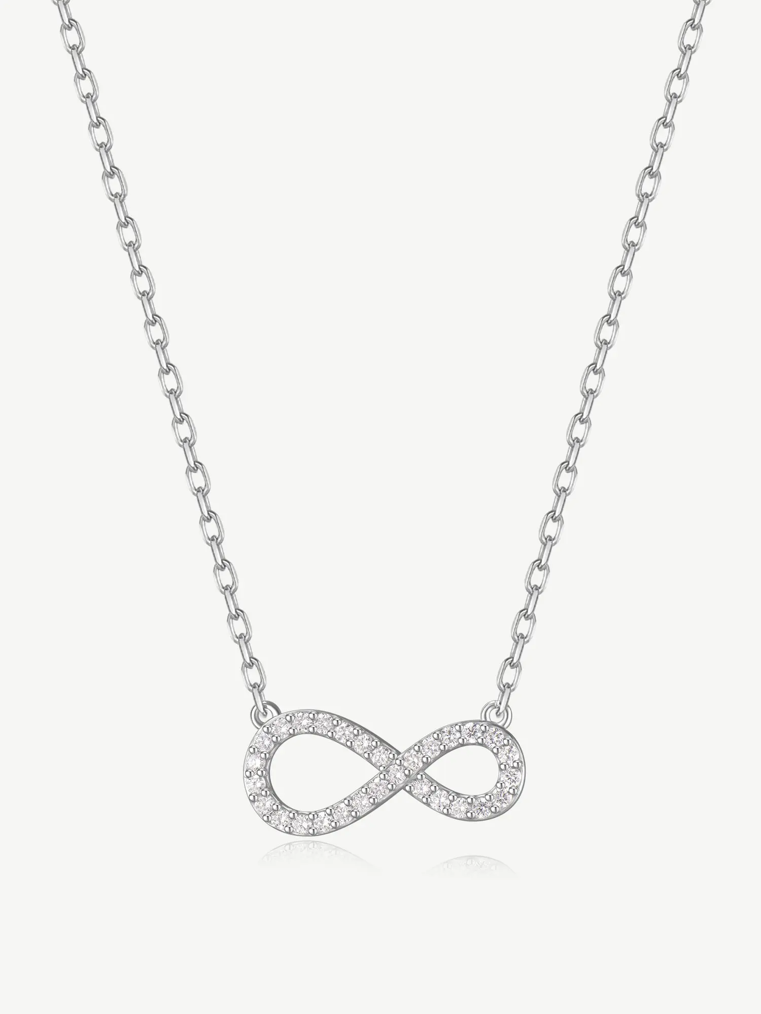 "Endless Light" Infinity Pendant Paved Lab Grown Diamond Necklace
