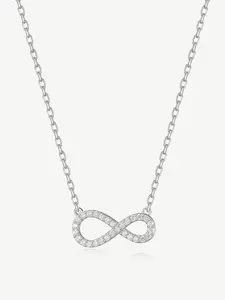 "Endless Light" Infinity Pendant Paved Lab Grown Diamond Necklace