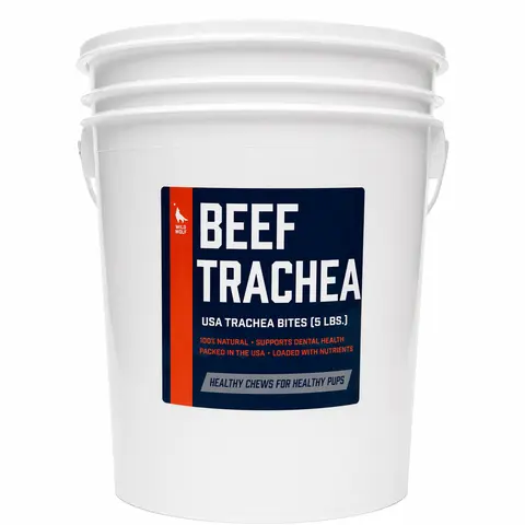 USA Beef Trachea Bite Bucket (5 LB.) 100% Natural Dog Chew Treats - Huge Bulk Value - Single-Ingredient - High in Glucosamine and Chondroitin to Support Healthy Joints - Exclusive TikTok Shop Deals - #dogtreats