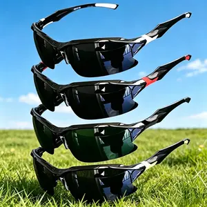 4pc Outdoor Polarized Fashionable Sports Glasses for Men and Women, Windproof Suitable for Baseball Running Fishing Golf and Driving