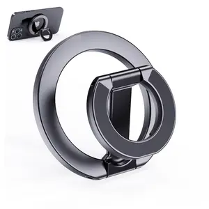 Foldable Dual-Sided Magnetic Phone Ring Grip, Multi-Function Phone Stand Holder, Magnetic Finger Bracket Compatible with Car Mounts, Portable Cell Phone Accessory for iPhone 17 16 15 14 13 Pro Max Plus
