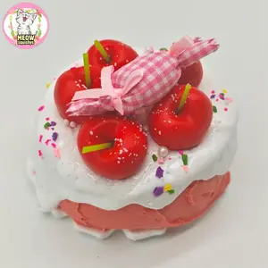 hand made cherry birthday  cake squishy toys