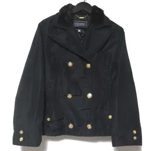 Pre-owned VERSACE Others Small Leather Goods Versus Gianni Quilted Lining Boa Collar Double Breasted Jacket