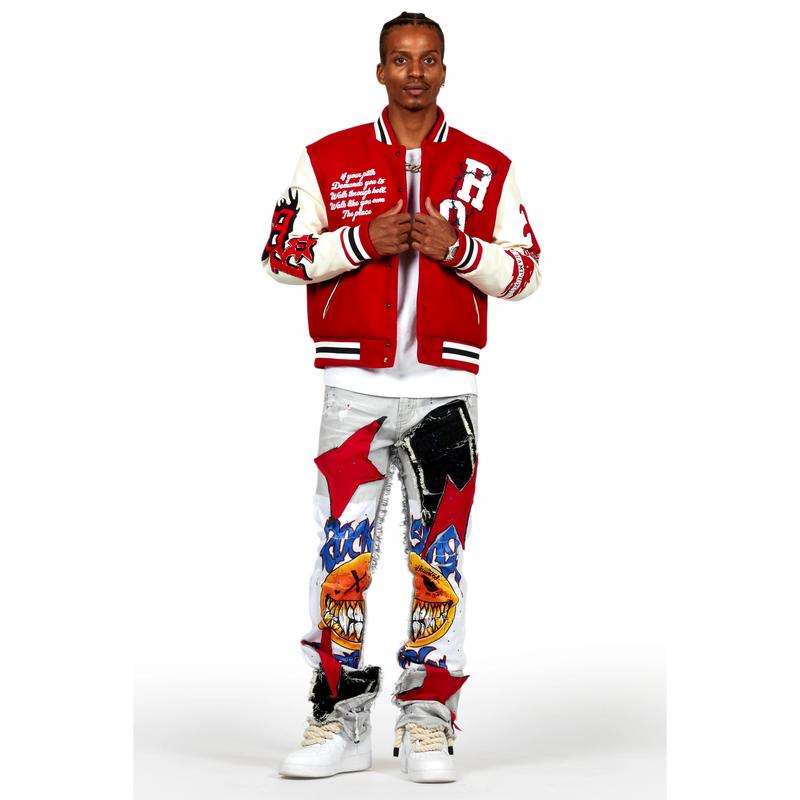 Skoll Red Varsity Jacket