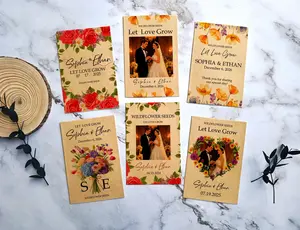 Seed Packet Wedding Favors, Custom Wildflower Seed Gift Ideas, Bulk Wedding Favors, Let Love Grow, Guest Favor Ideas, Guest Wedding Favors