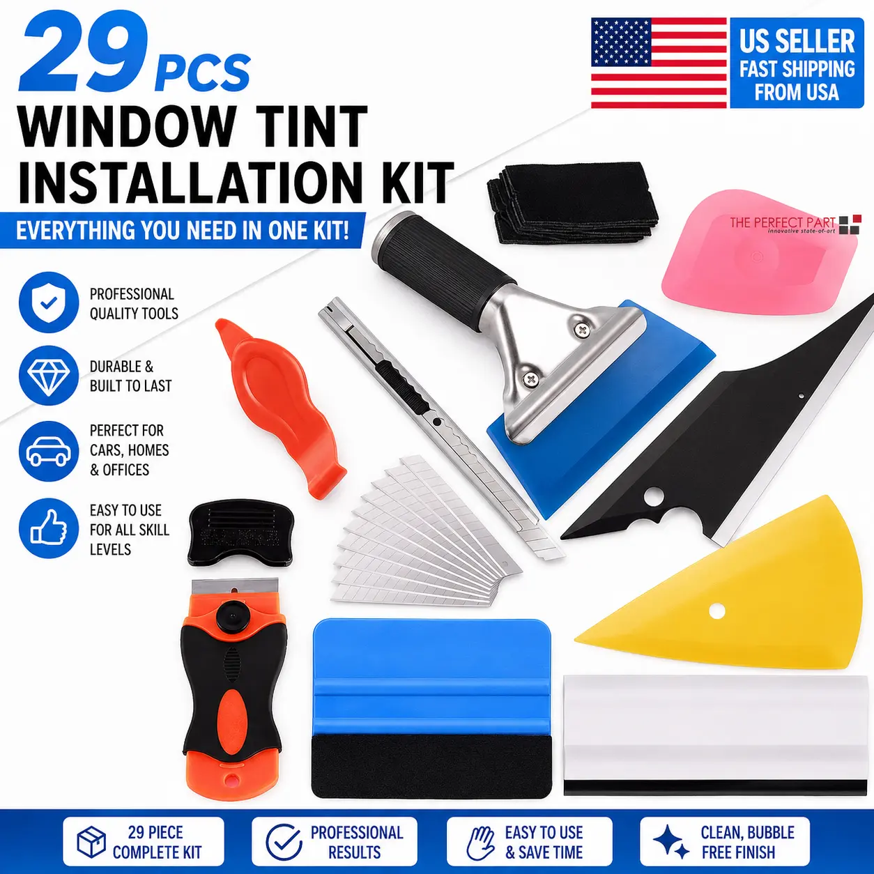 FLEX 29 Piece Window Tint Installation Kit all in one