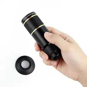 Cellphone Telescope 22 Times High Definition Monocular Telescope Full metal fuselage Mini Portable Focusing Telescope with Clip Cover Cleaning Cloth for Bird Watching Hunting Camping HIking