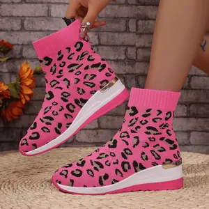 Women'S Chunky Platform Sock Boots with Thick Platform Heel - Full-Zip Closure, Round Toe & Arch Support - Breathable Mesh & Synthetic Cover Upper, Cushioned Insole - Winter Warmth, Chunky Heel for Height - Casual to Formal Outfits (Blue/Pink/Black/Orange